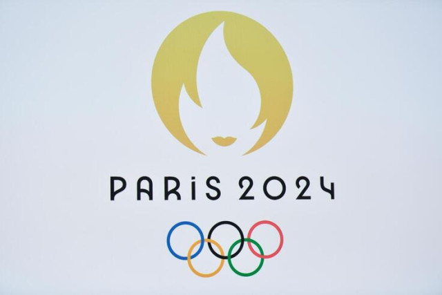 The new logo for the 2024 Summer Olympics in Paris is meant to combine the images of a gold medal, the Olympic flame and the French national symbol Marianne